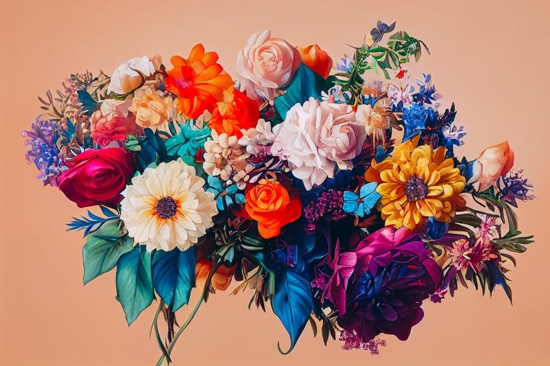 色とりどりの花